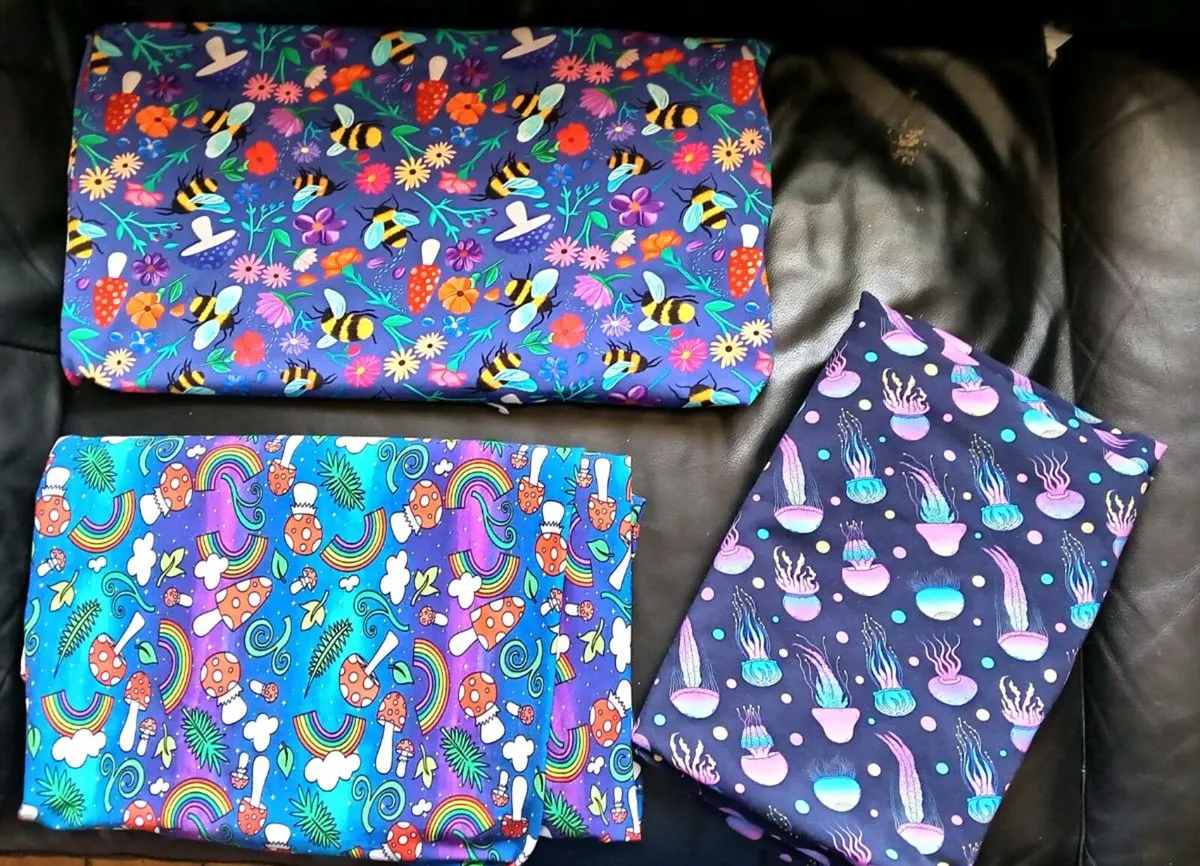 Various Stretchy Colourful Fabric - Image 1