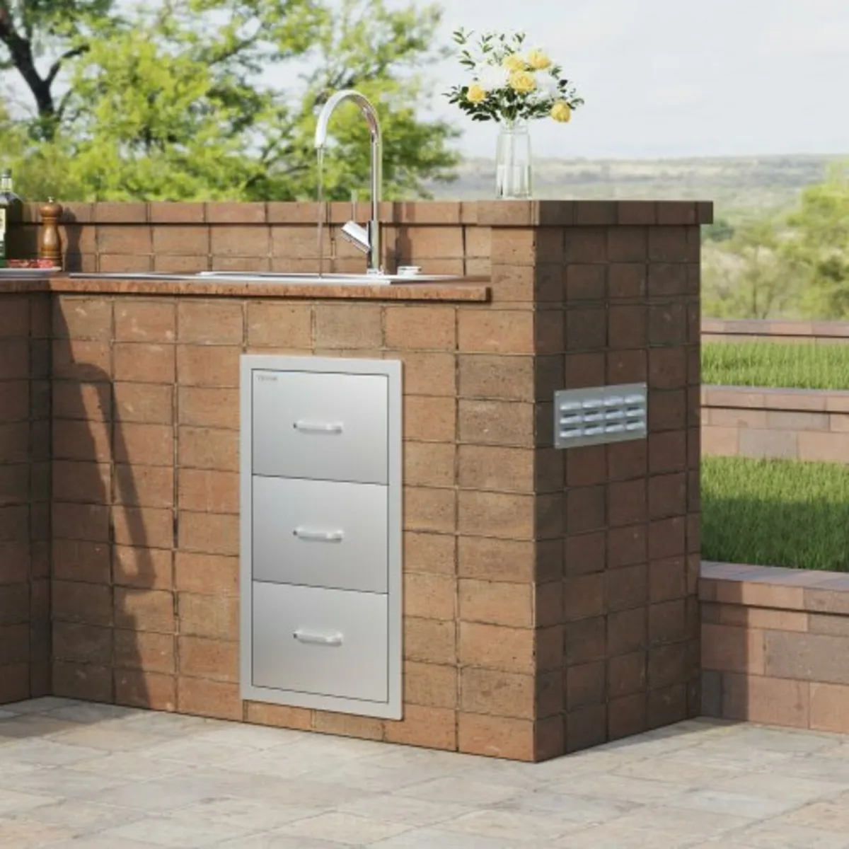 Stainless Steel 3 Bbq Access Drawer 40x77 Cm Islan - Image 3