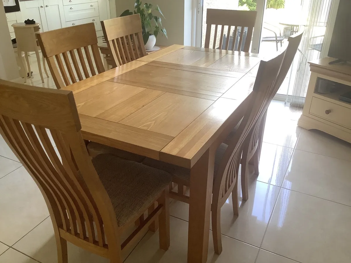 Kitchen Table, 6 Chairs and a Wine Rack - Image 1