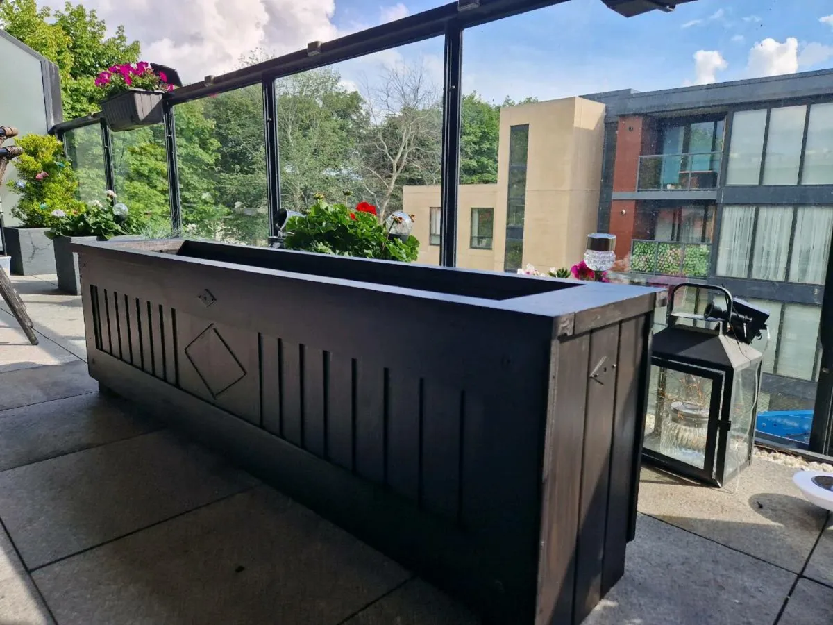 Large Wooden planters - Image 1