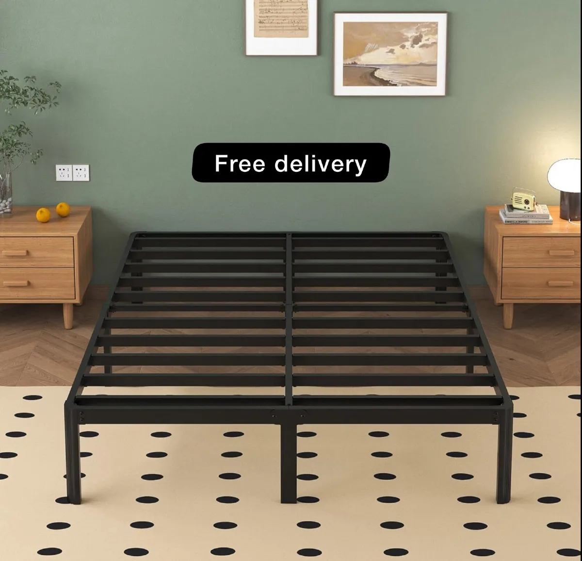 King Size Bed Frame 5ft, Heavy Duty Metal - Image 1
