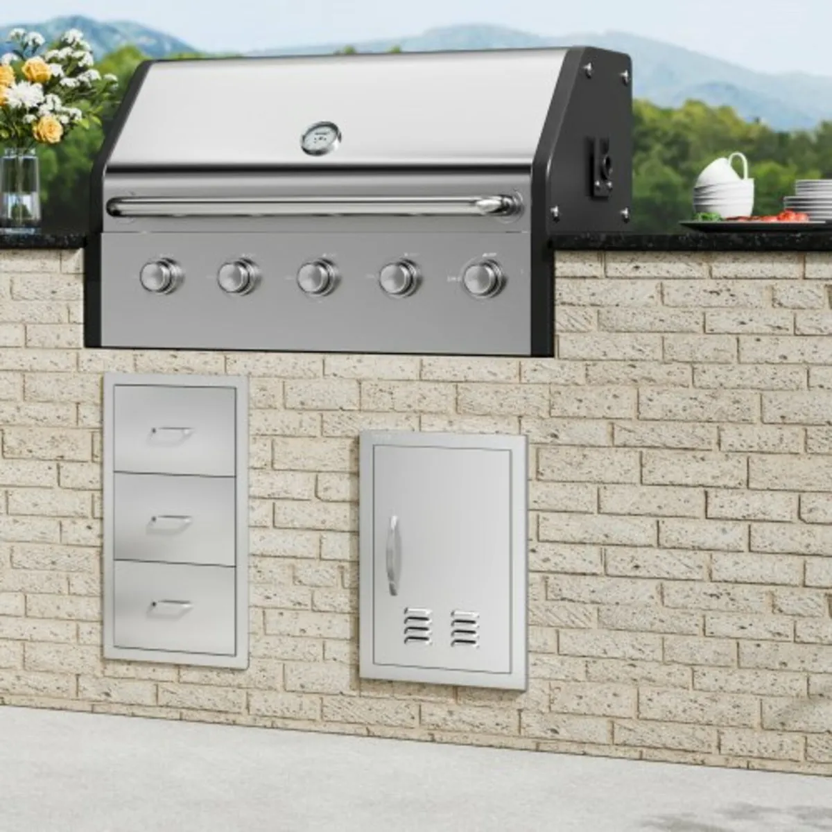 356x508 mm BBQ Island Access Door Outdoor Kitchen - Image 4