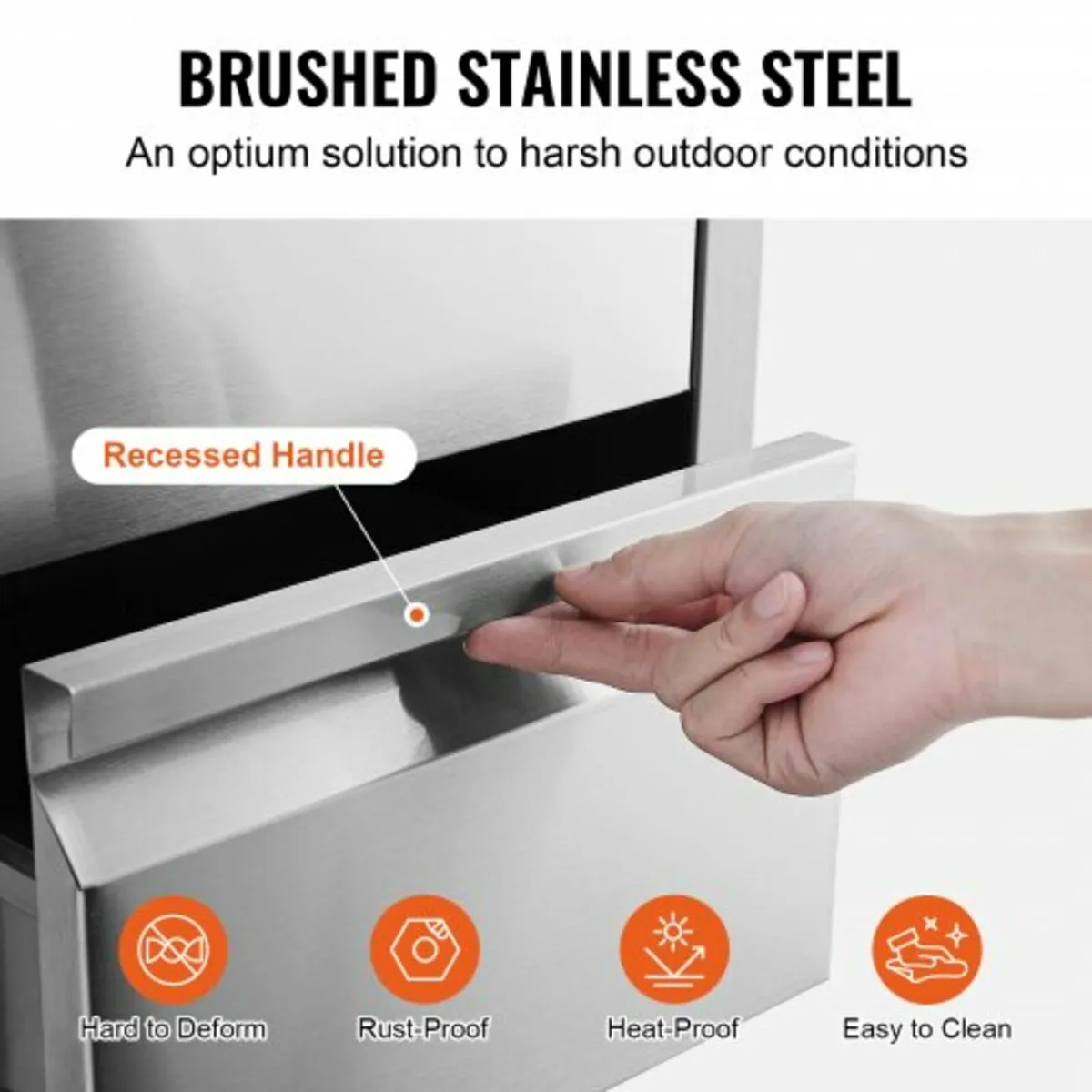 201 Stainless Steel Triple Access Drawer Outdoor K - Image 2