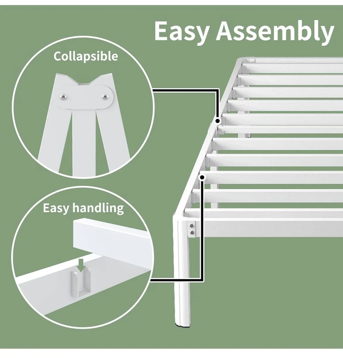 King Size Bed Frame 30.5 cm High with Rounded Corn - Image 3