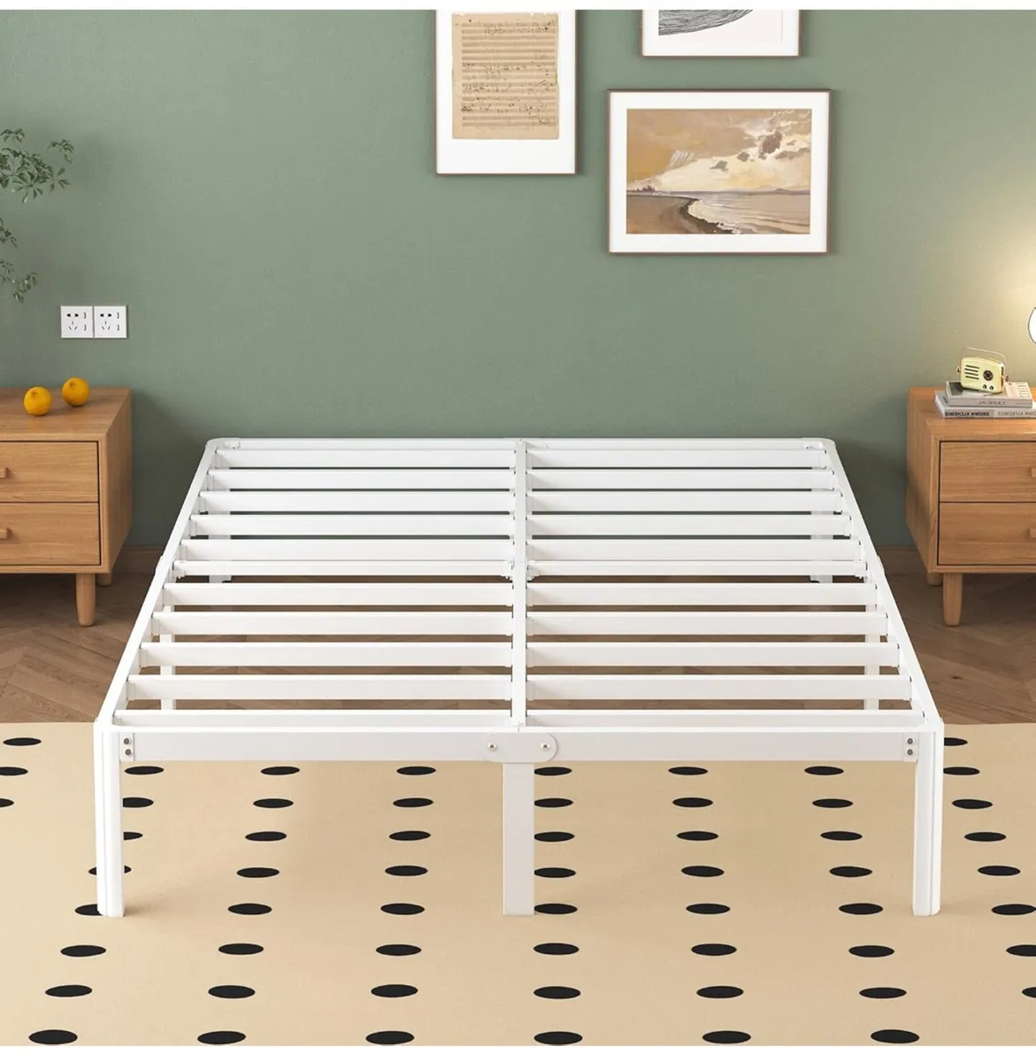 King Size Bed Frame 30.5 cm High with Rounded Corn - Image 1