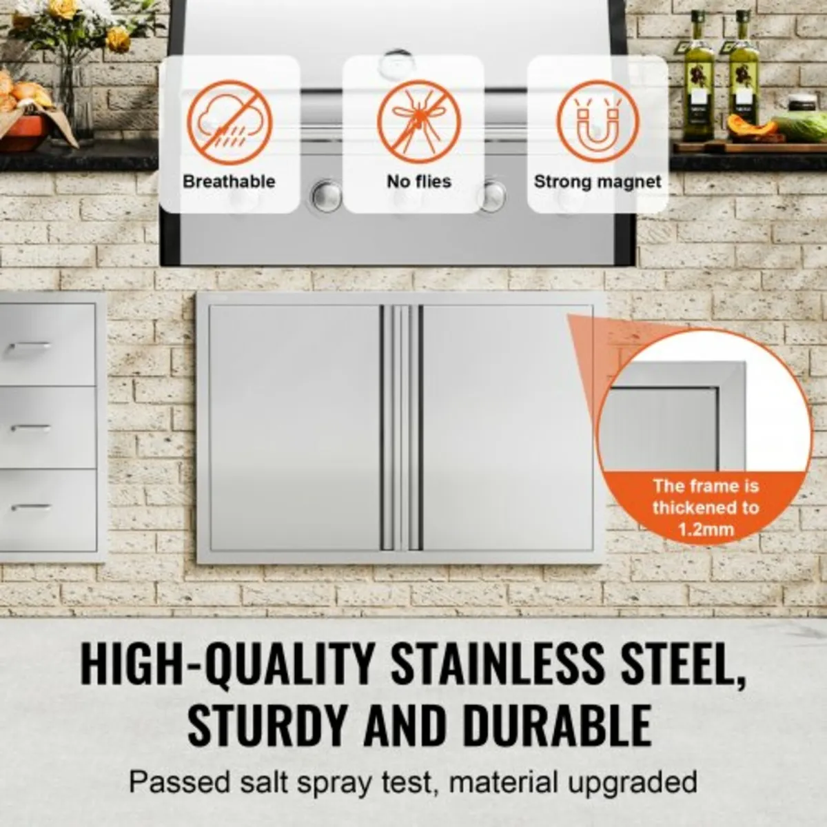 BBQ Access Door, 914x610 mm Double Outdoor Kitchen - Image 2