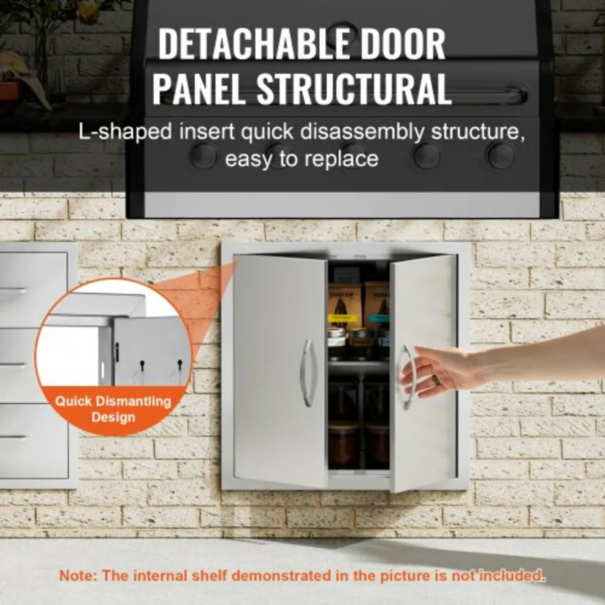 BBQ Access Door, 610x610 mm Double Outdoor Kitchen - Image 2