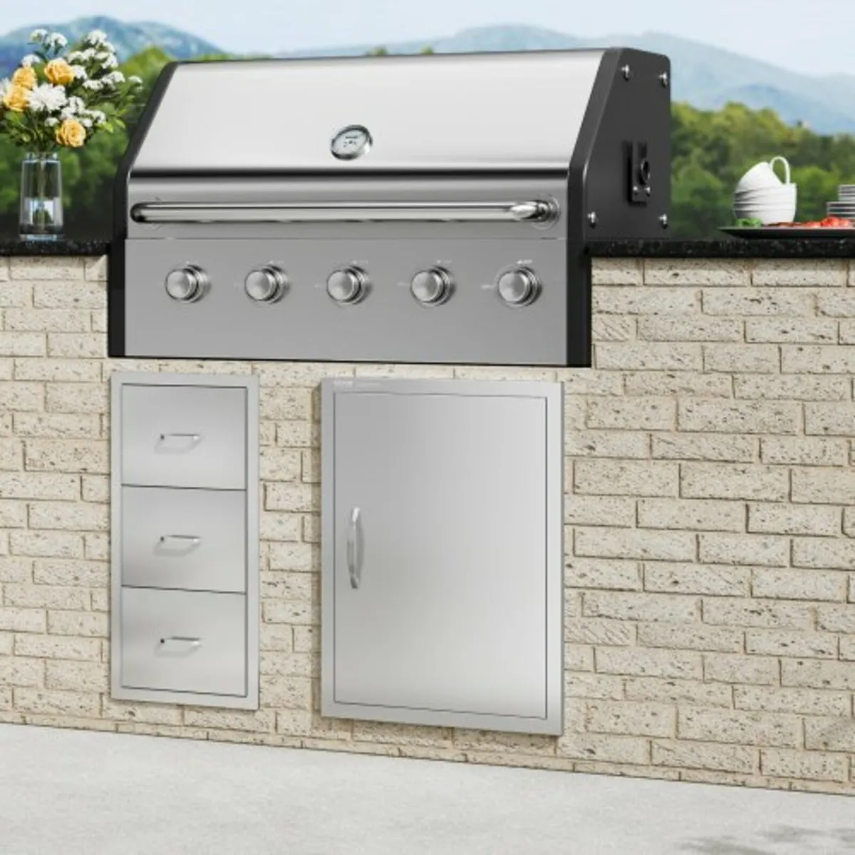 BBQ Access Door, 508x686 mm Single Outdoor Kitchen - Image 4