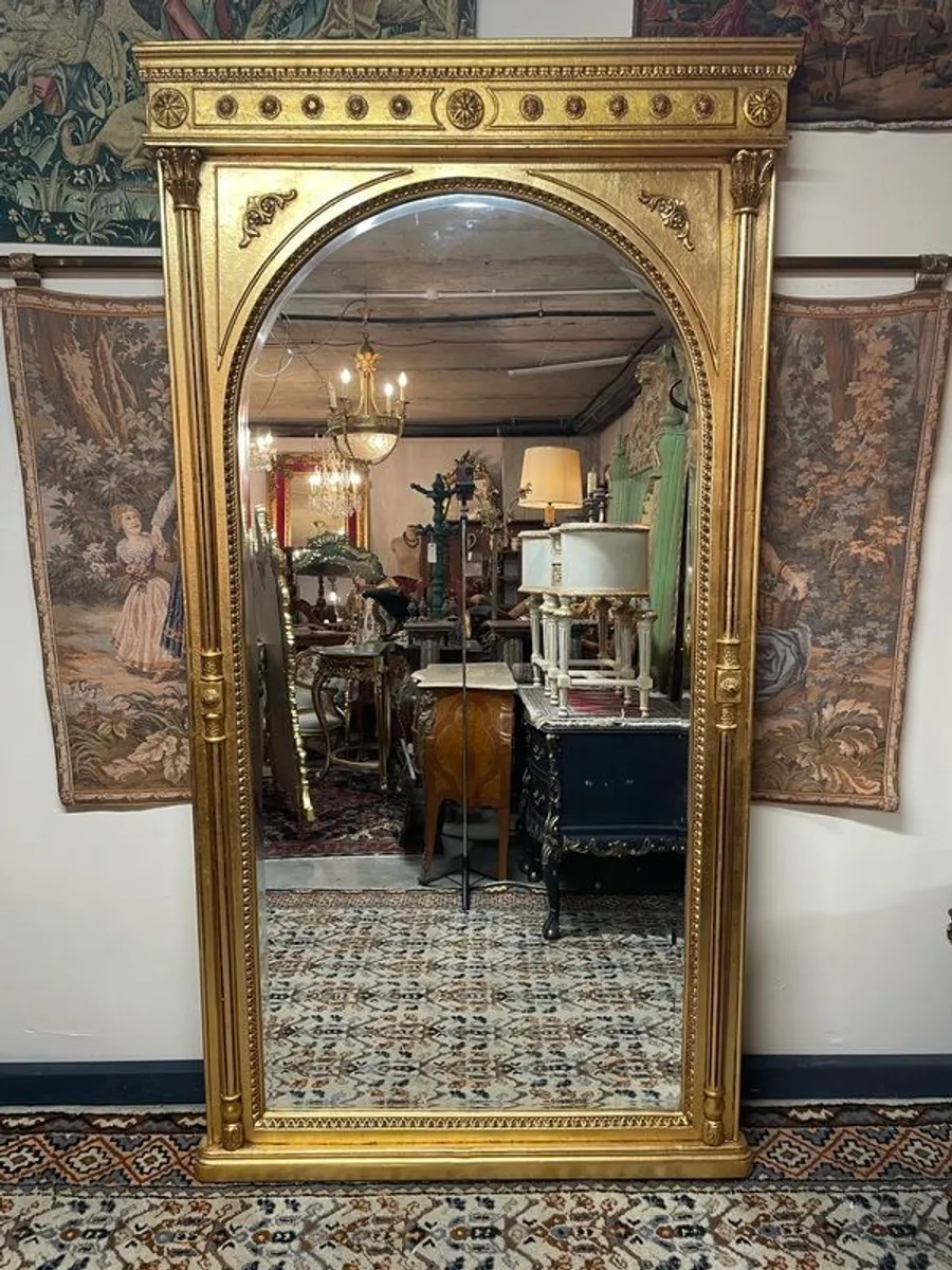 Louis Philippe Design Vintage Chateau Gilt Mirror - Image 1