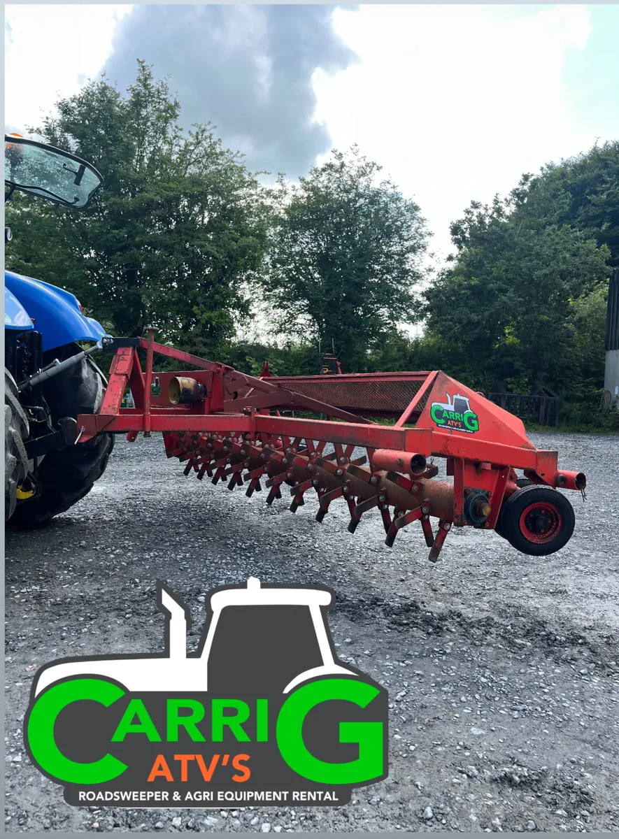 FOR HIRE - 4m Kverneland Stone Rake. - Image 3