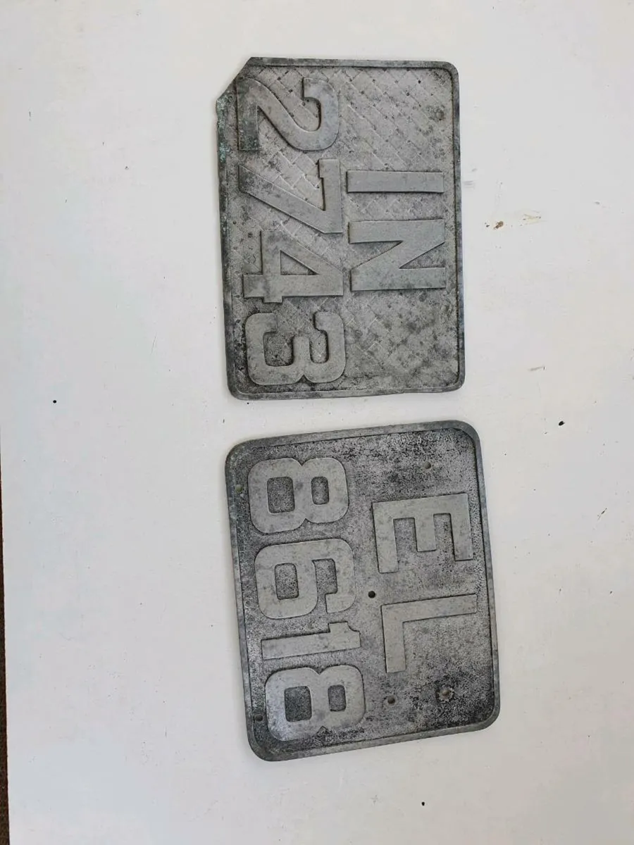 Vintage car  number plates - Image 1