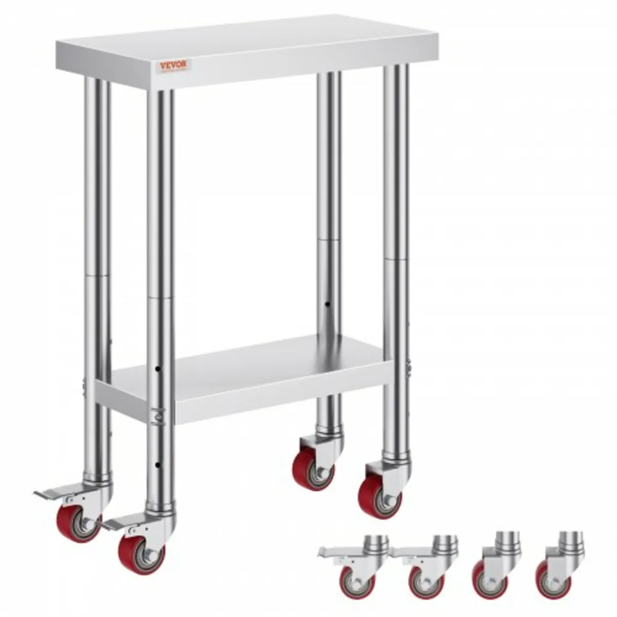 Steel Catering Work Table 12x24 Inch Commercial Wo - Image 1