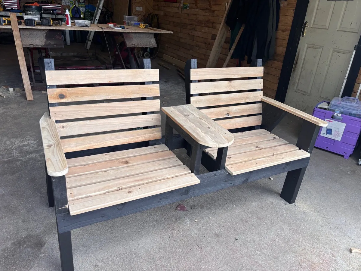 Two seater garden bench - Image 2
