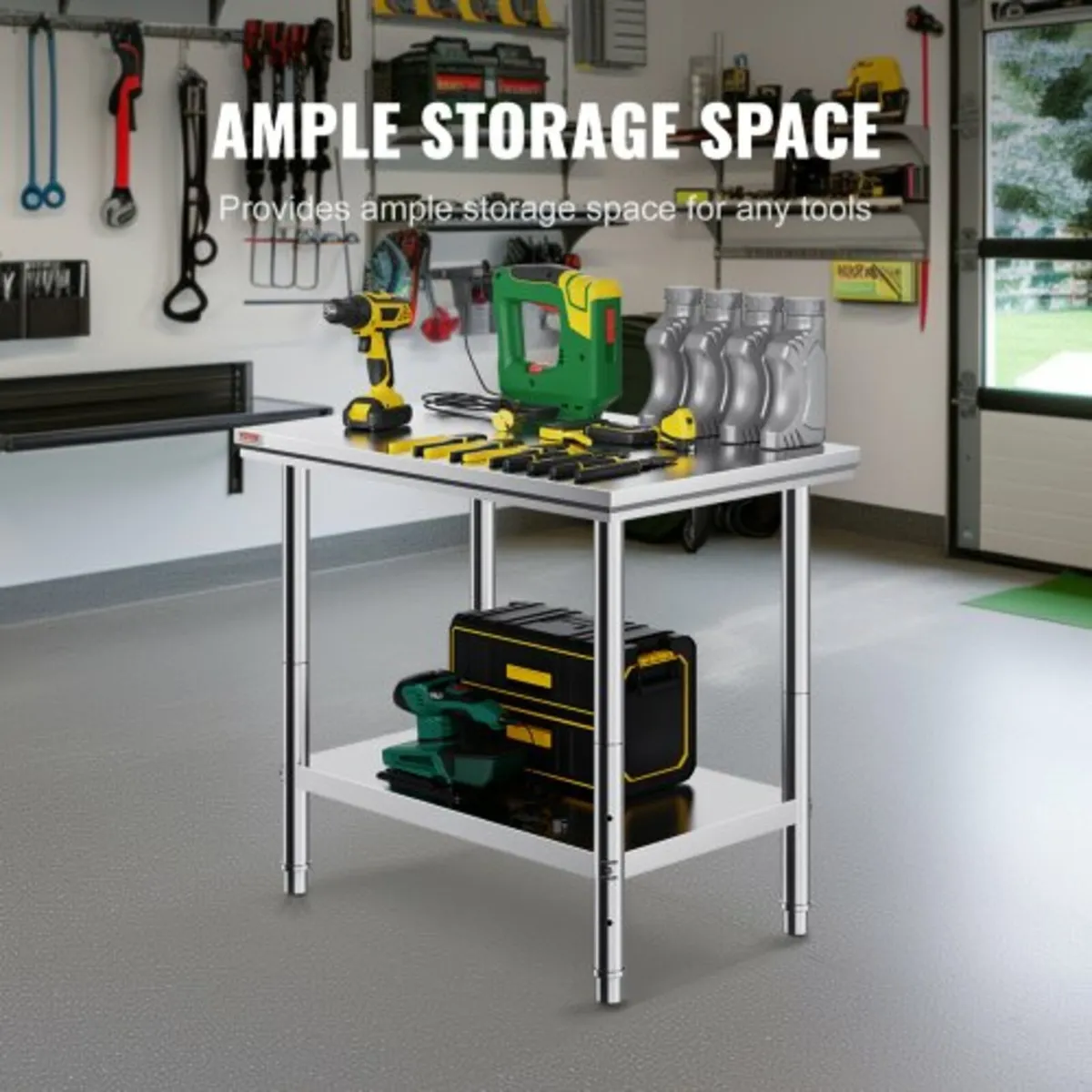 Work Table 24 x 36 x 32 Inches NSF Stainless Steel - Image 3