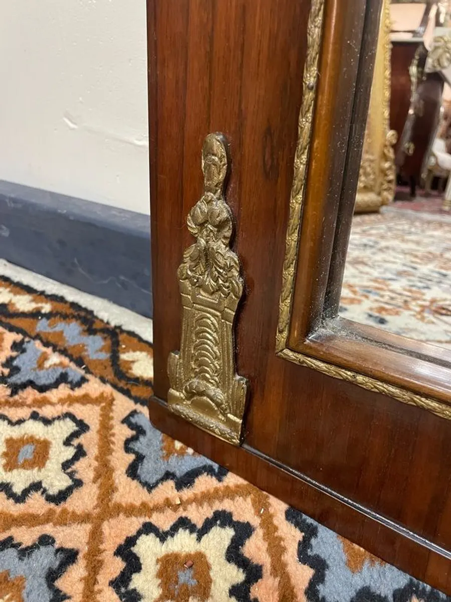 A Very Nice Mahogany and Brass Large Overmantle Mirror - Image 3
