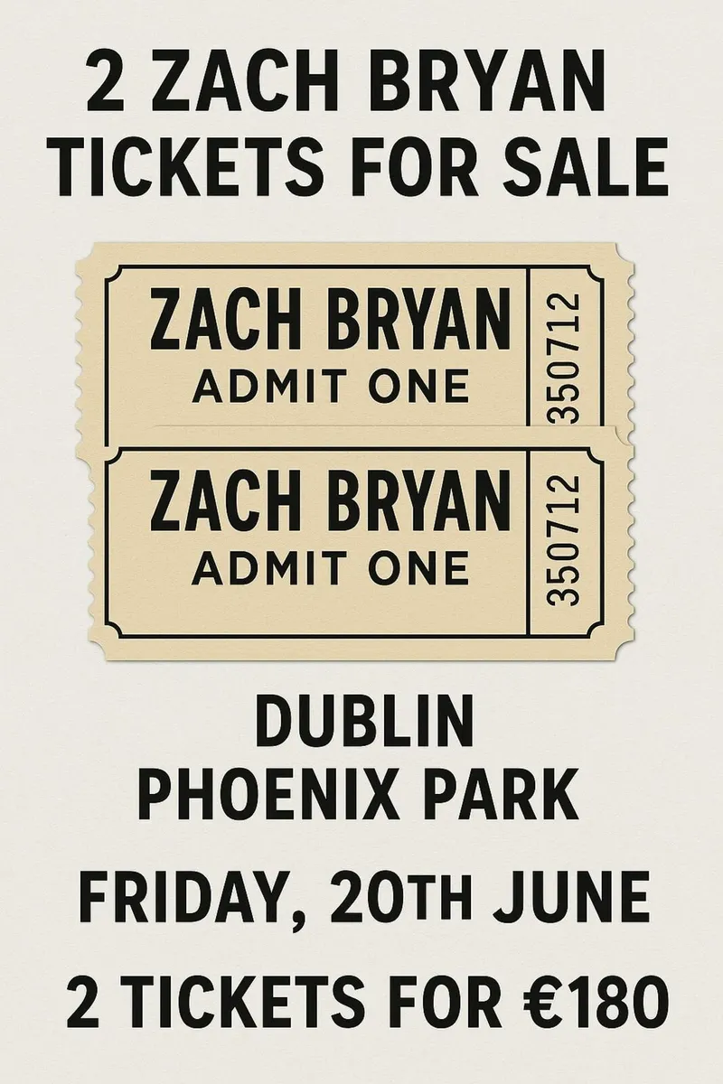 2 Zack Bryan Tickets Friday 20th June