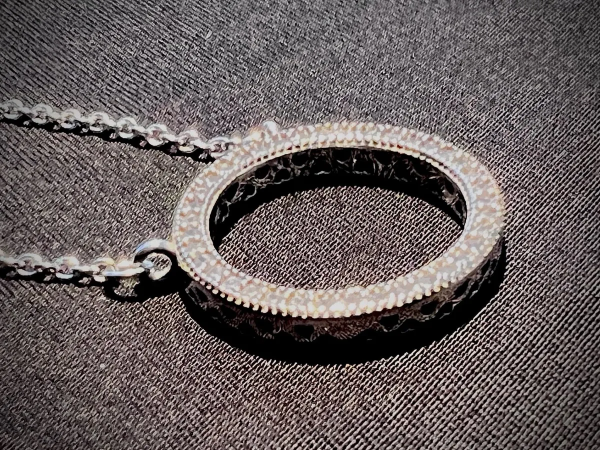 New Circle Pendant Necklace with Micro Zircons - Image 4