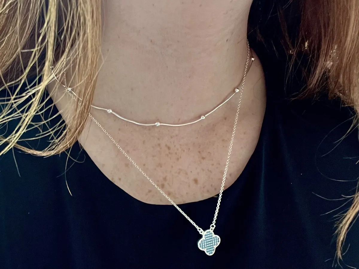New Lucky Clover Necklace in Light Blue 🍀 - Image 2