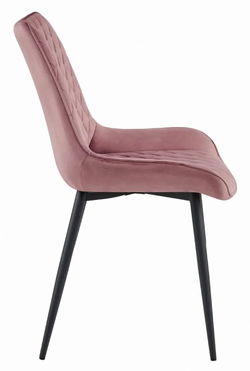 CHAIR FOR DINING ROOM velvet dark pink legs black - Image 2