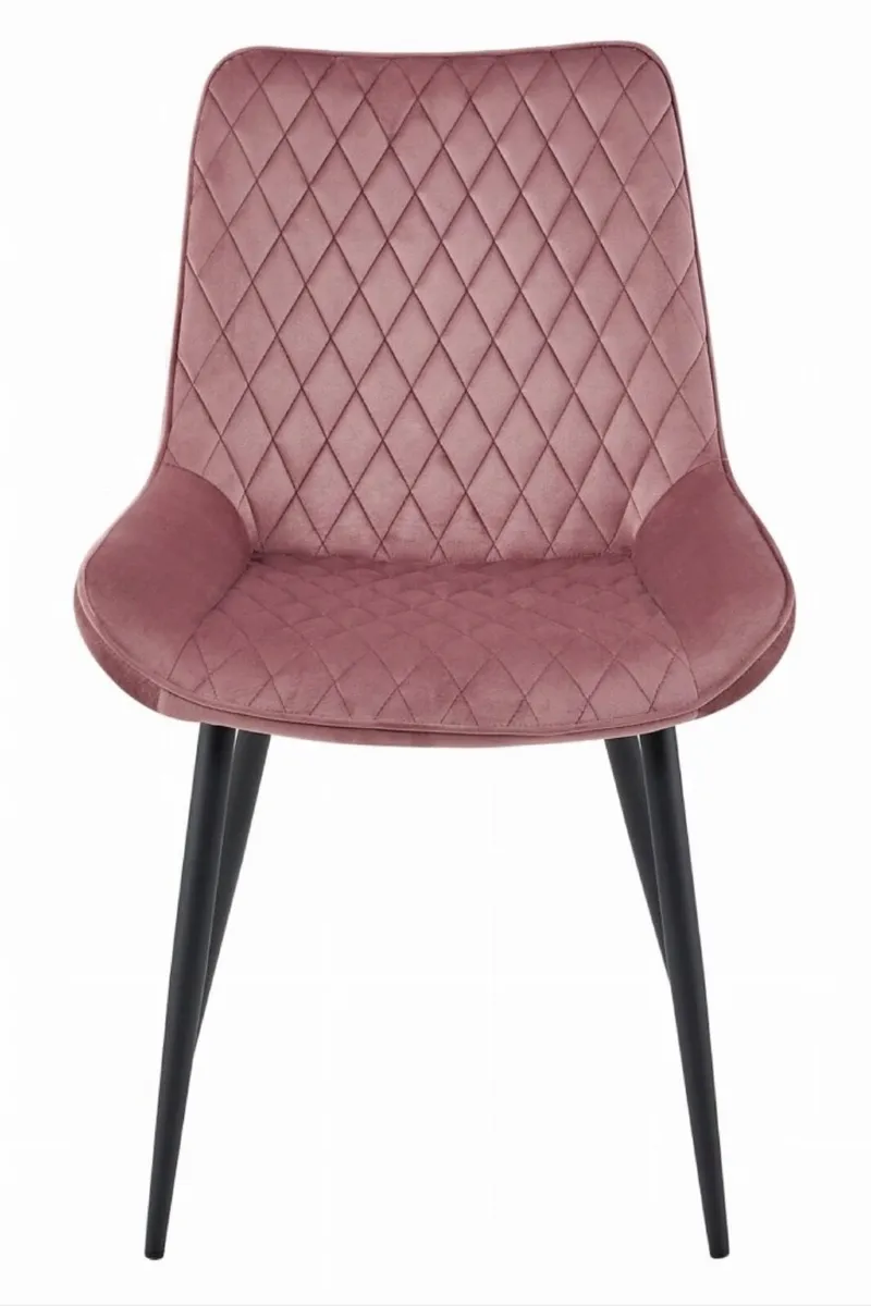 CHAIR FOR DINING ROOM velvet dark pink legs black - Image 3