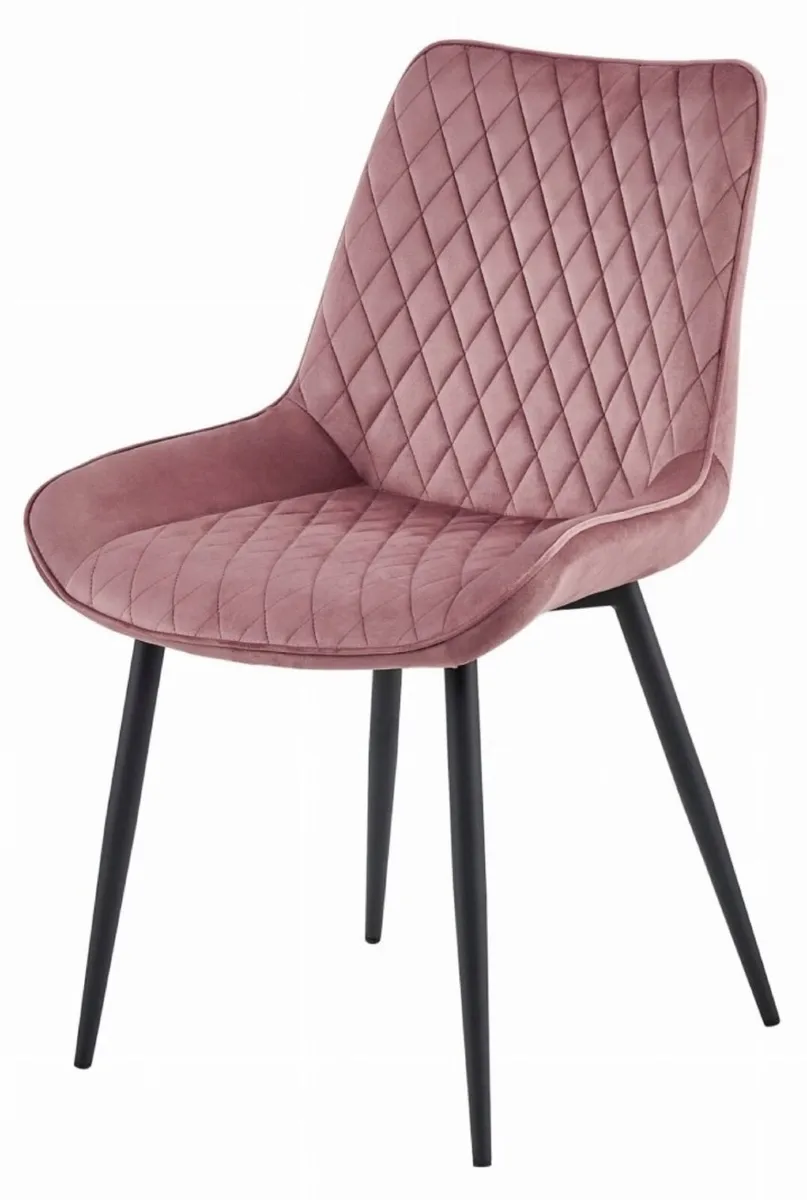 CHAIR FOR DINING ROOM velvet dark pink legs black - Image 4
