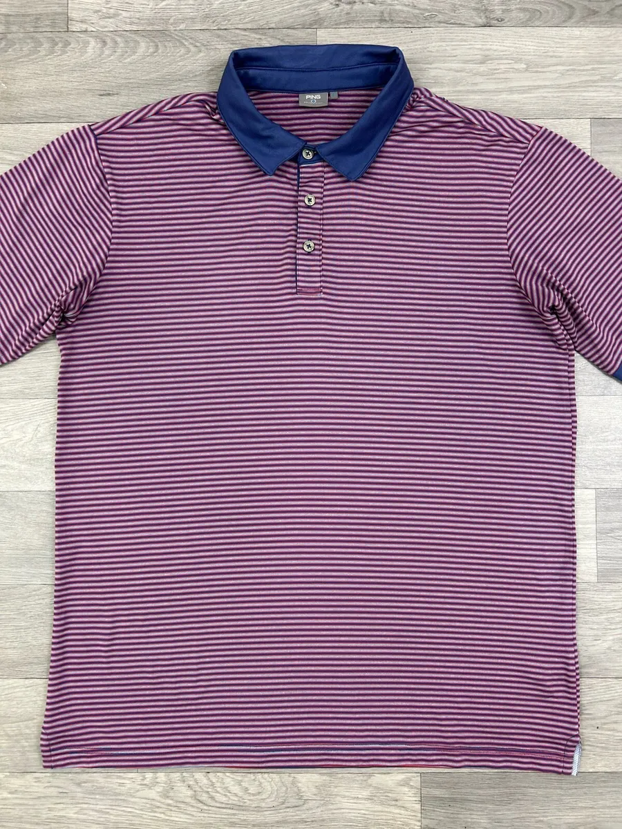 Ping Striped Golf Polo Shirt Mens Large - Image 2