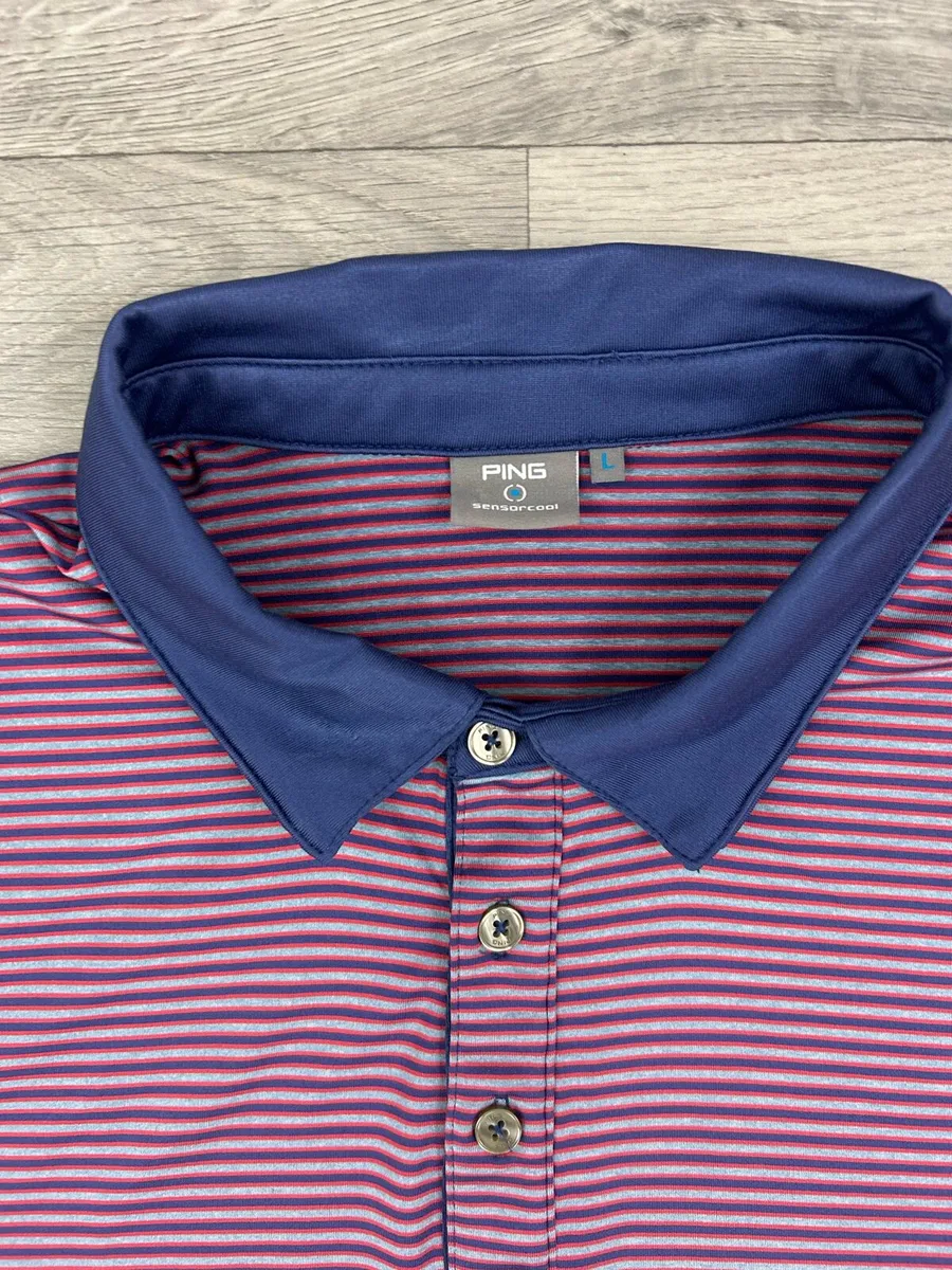 Ping Striped Golf Polo Shirt Mens Large - Image 4