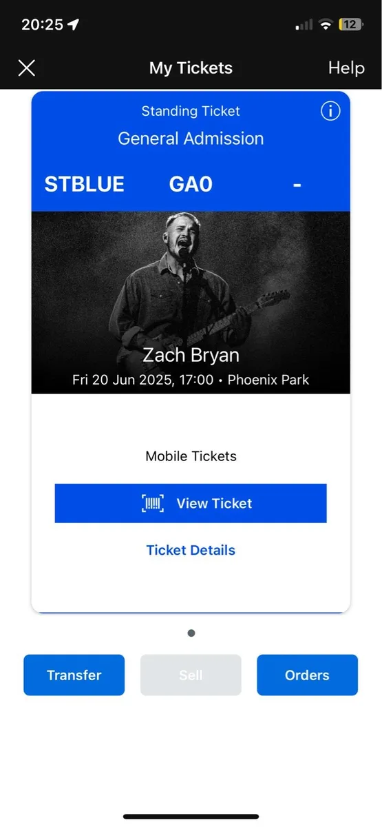 Zach Bryan Standing Ticket - Friday 20th June - Image 1