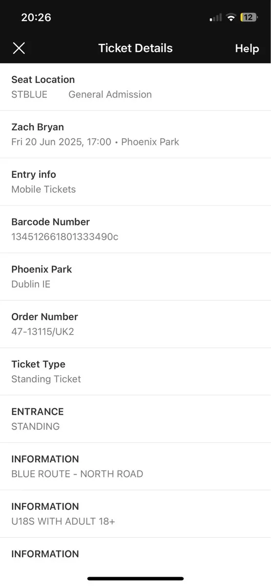 Zach Bryan Standing Ticket - Friday 20th June - Image 2