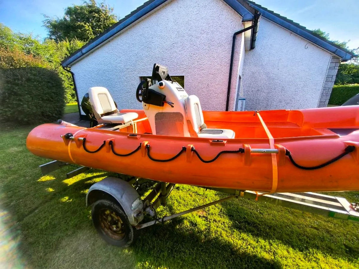 4.5m RIB + 30hp 2 stroke + Trailer - Image 3