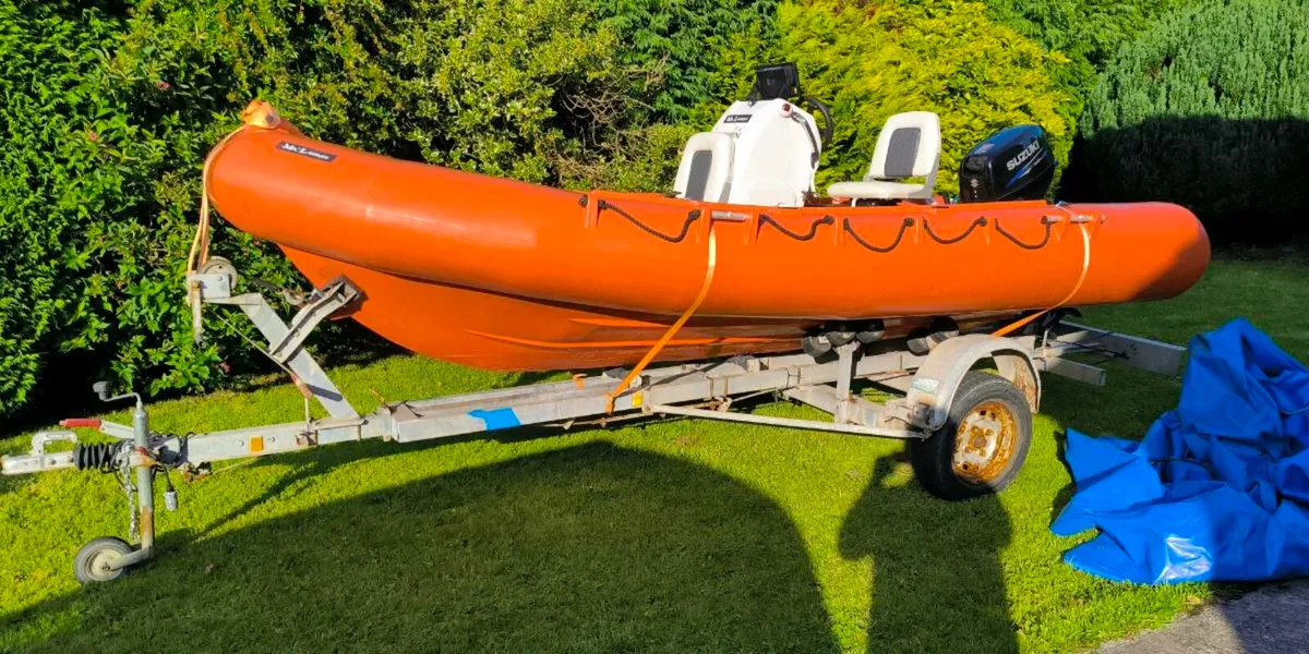 4.5m RIB + 30hp 2 stroke + Trailer - Image 4