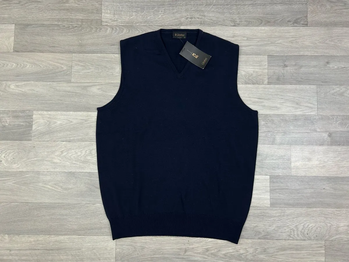NEW Glenbrae Merino Wool Golf Vest Jumper M - Image 1