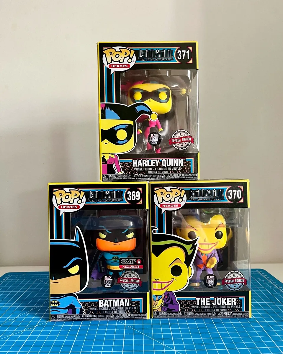 Blacklight - Batman, Joker, Harley - DC  Funko Pop - Image 1