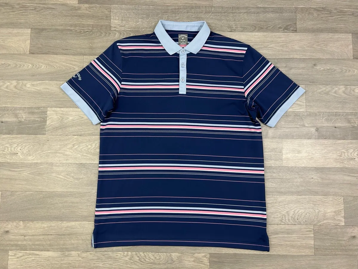 Callaway Striped Golf Polo Shirt Mens XL - Image 1