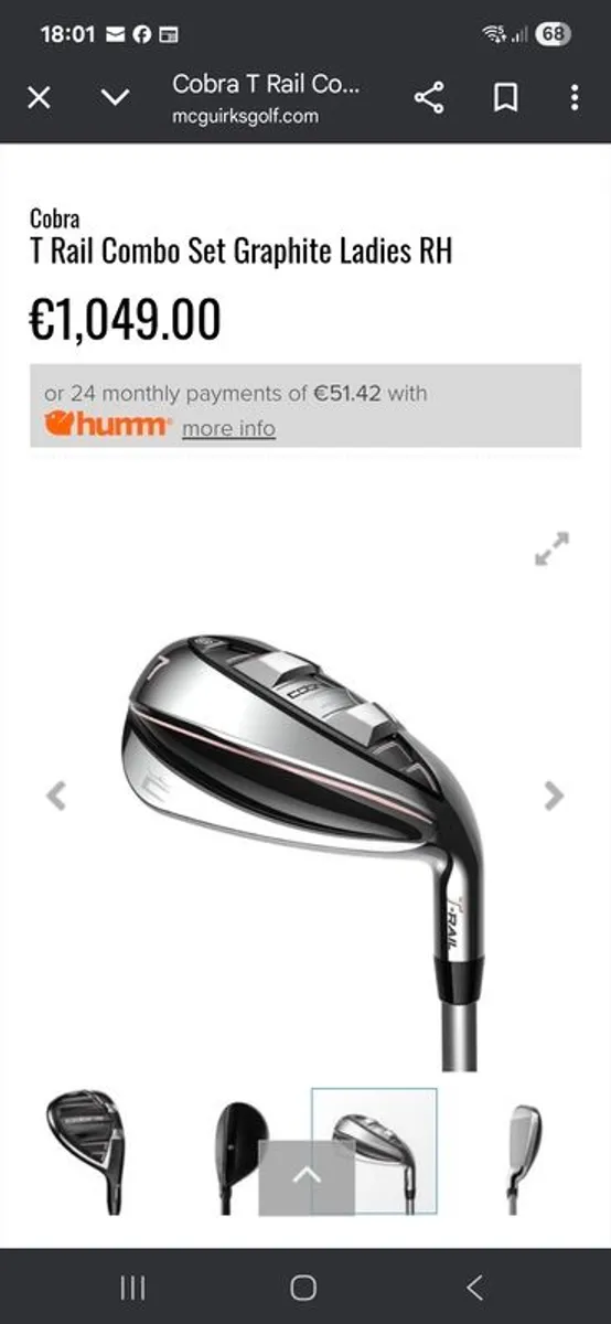 Ladies Golf T Rail Graphite Combo set RH - Image 1