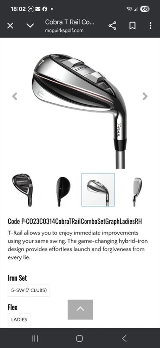 Ladies Golf T Rail Graphite Combo set RH - Image 2