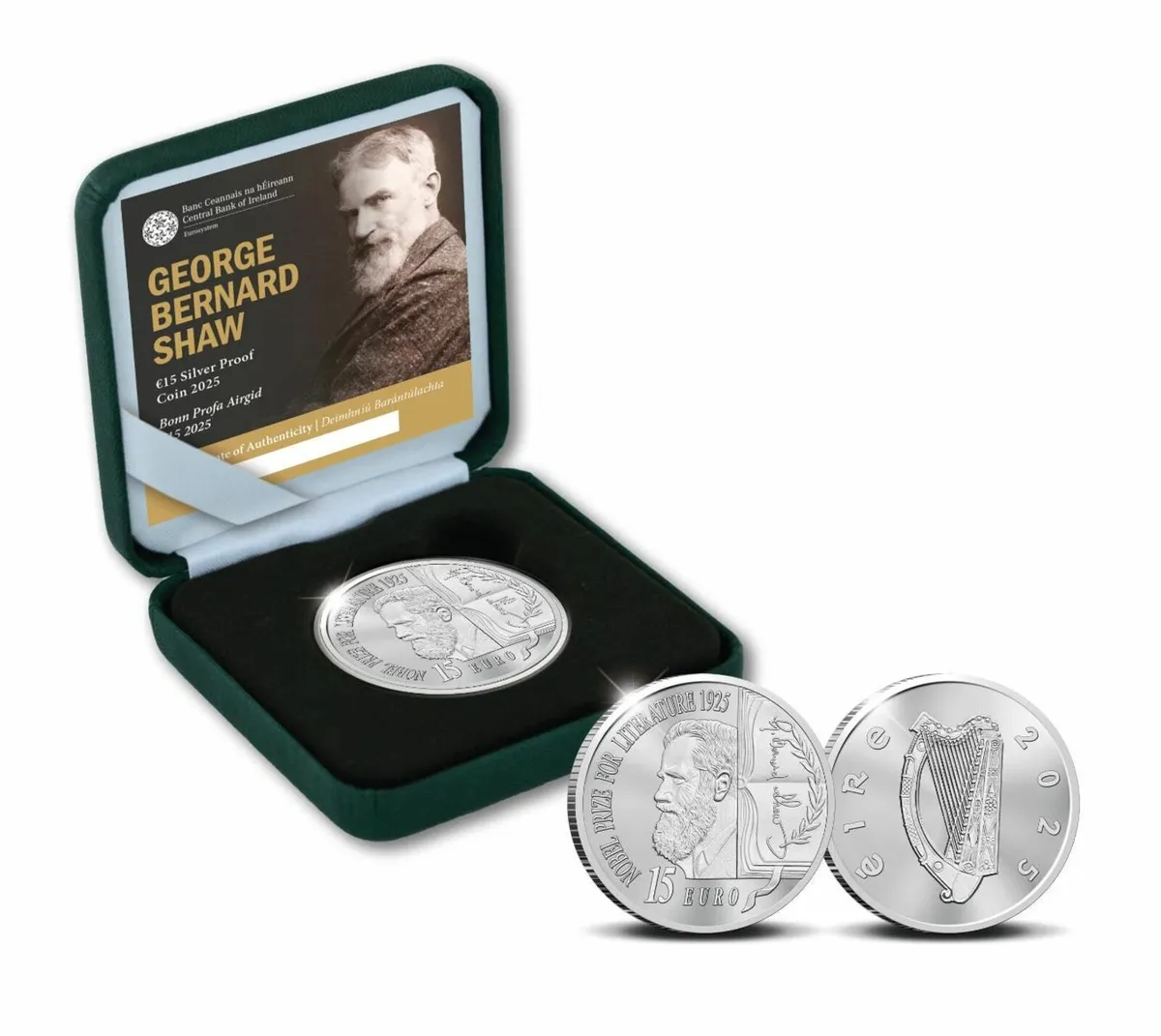 €15 Silver Proof Coin 2025- George Bernard Shaw - Image 2