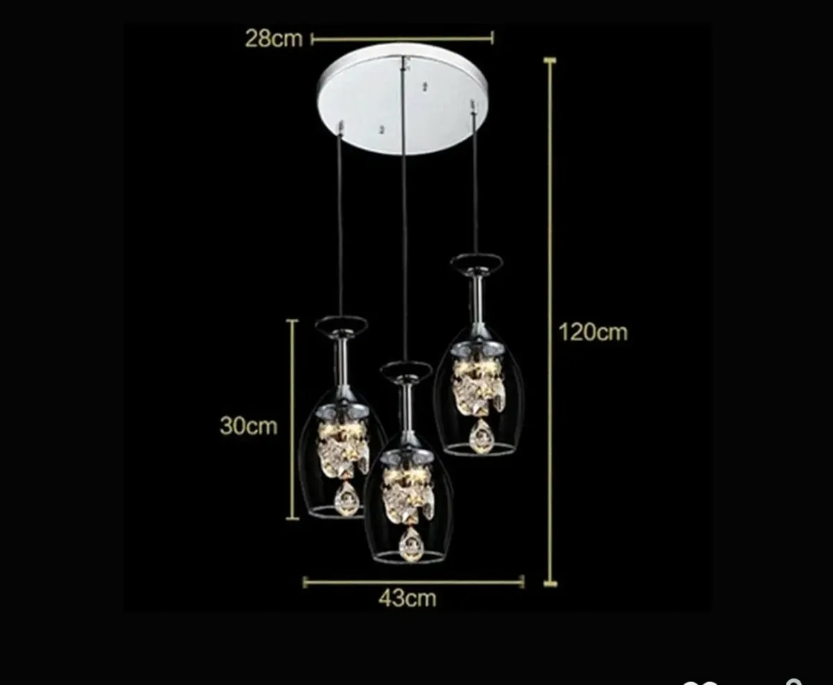 Wine Glass Ceiling Light - Image 4