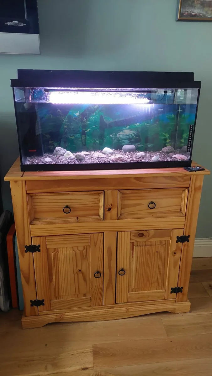 Aquarium & Two Drawer Wooden Press - Image 2