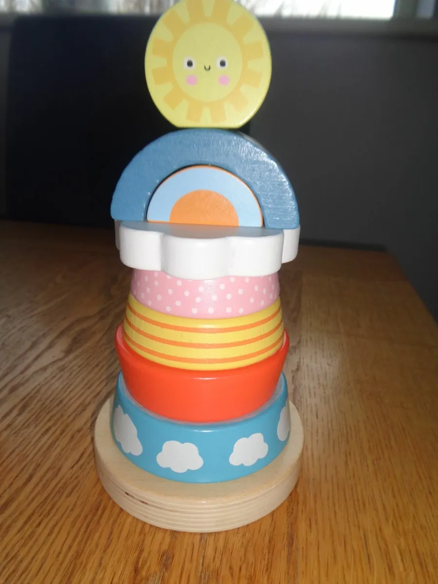 Little Town Wooden Sun Stacker for Sale - Image 1