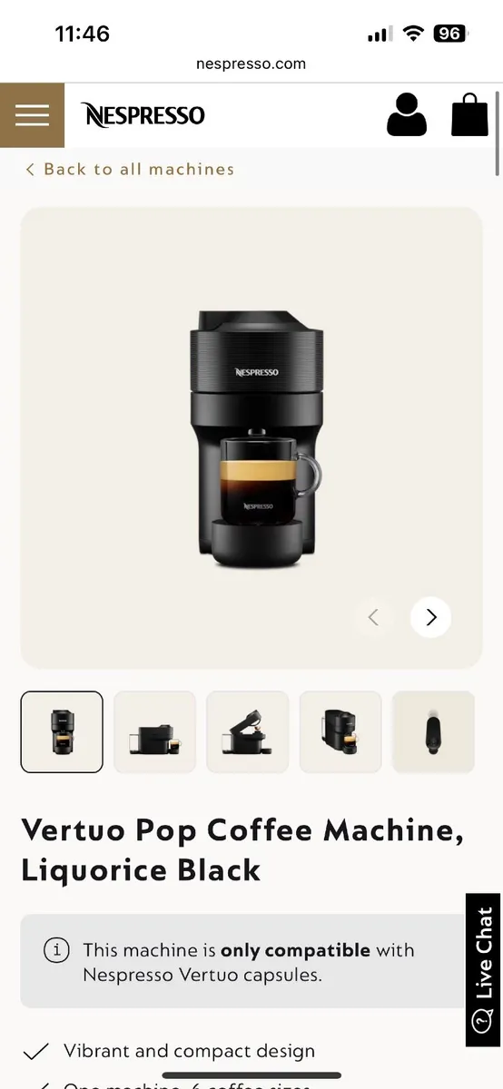 Nespresso Vertuo Pop (Liquorice Black) - Image 1