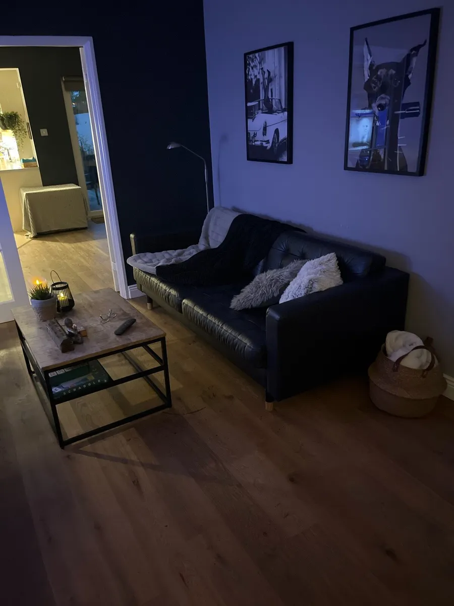 2 IKEA LANDSKRONA BLACK SOFAS - Image 1