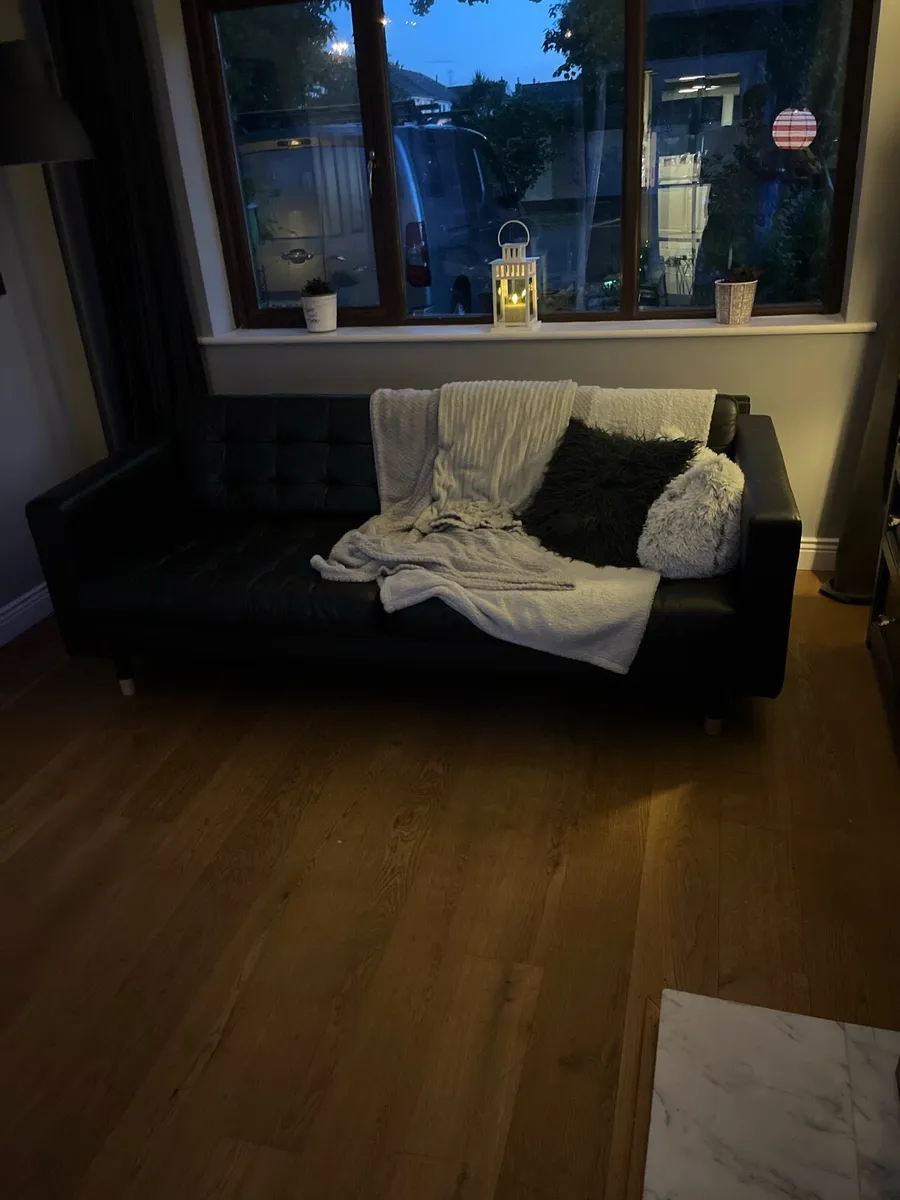 2 IKEA LANDSKRONA BLACK SOFAS - Image 3