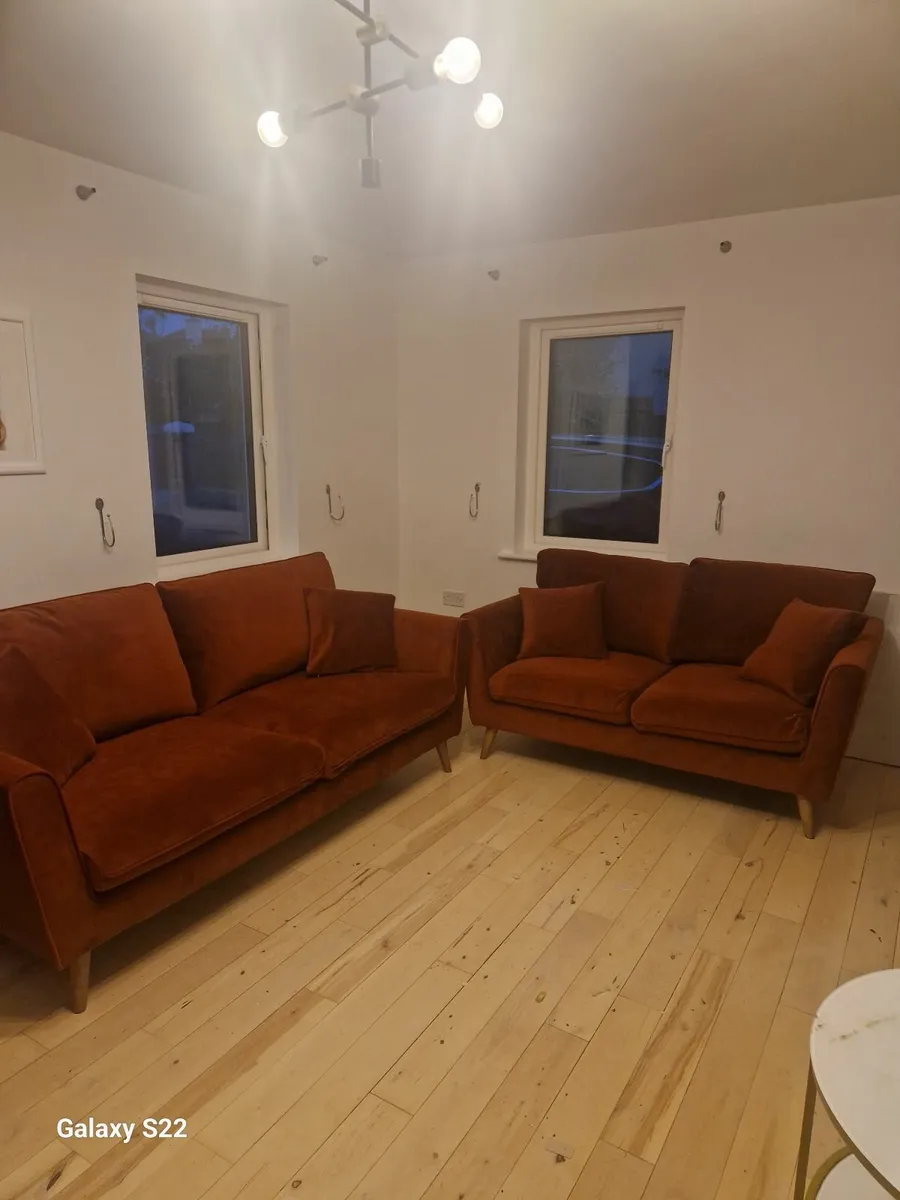 Sofa - EZ Living IVY Rust 2 & 3 Seater - Image 1