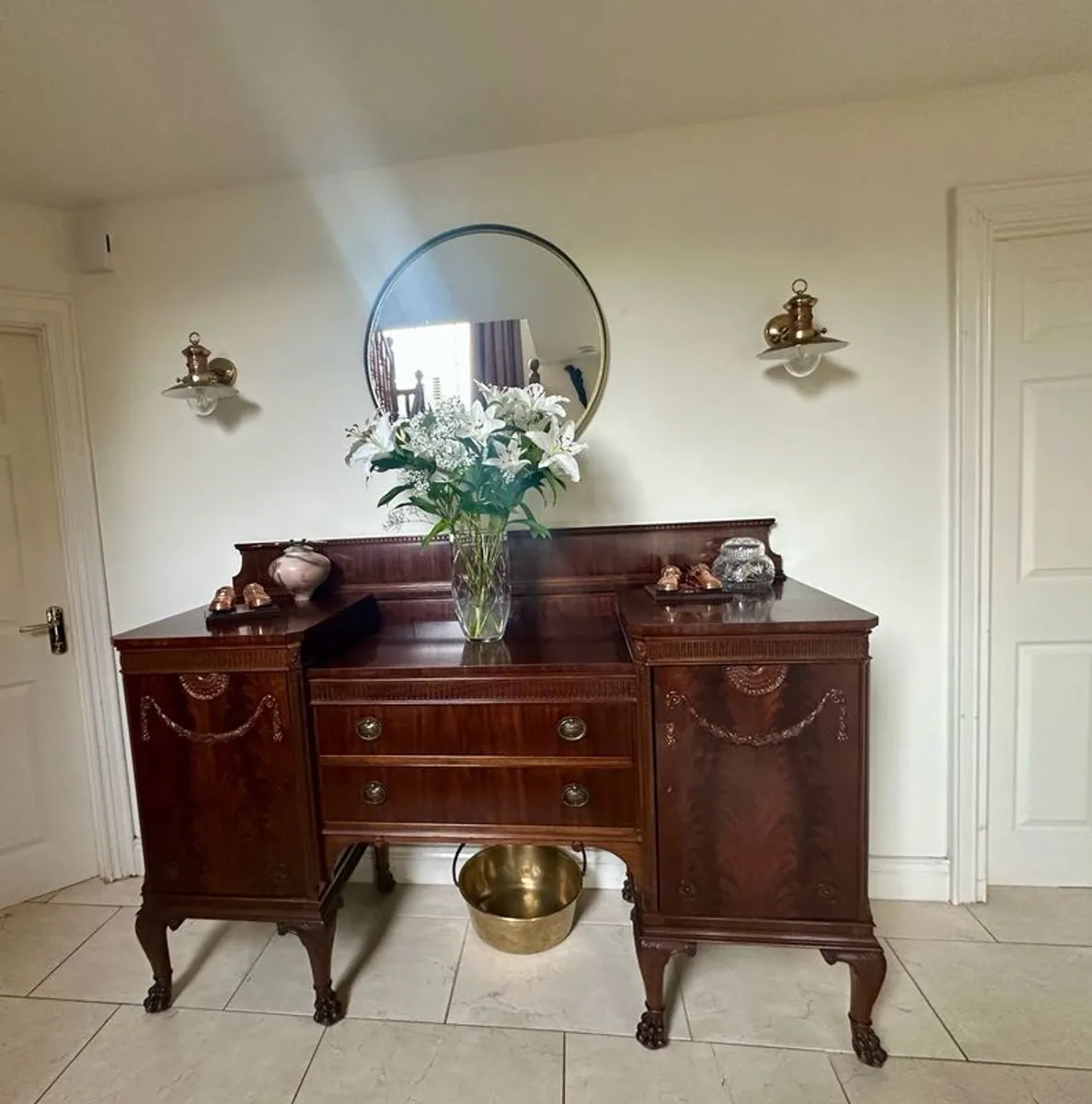 Antique Large Mahogany Sideboard - Image 1