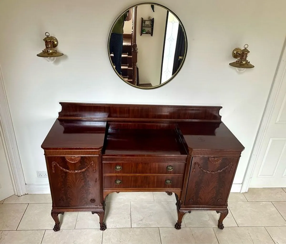 Antique Large Mahogany Sideboard - Image 2