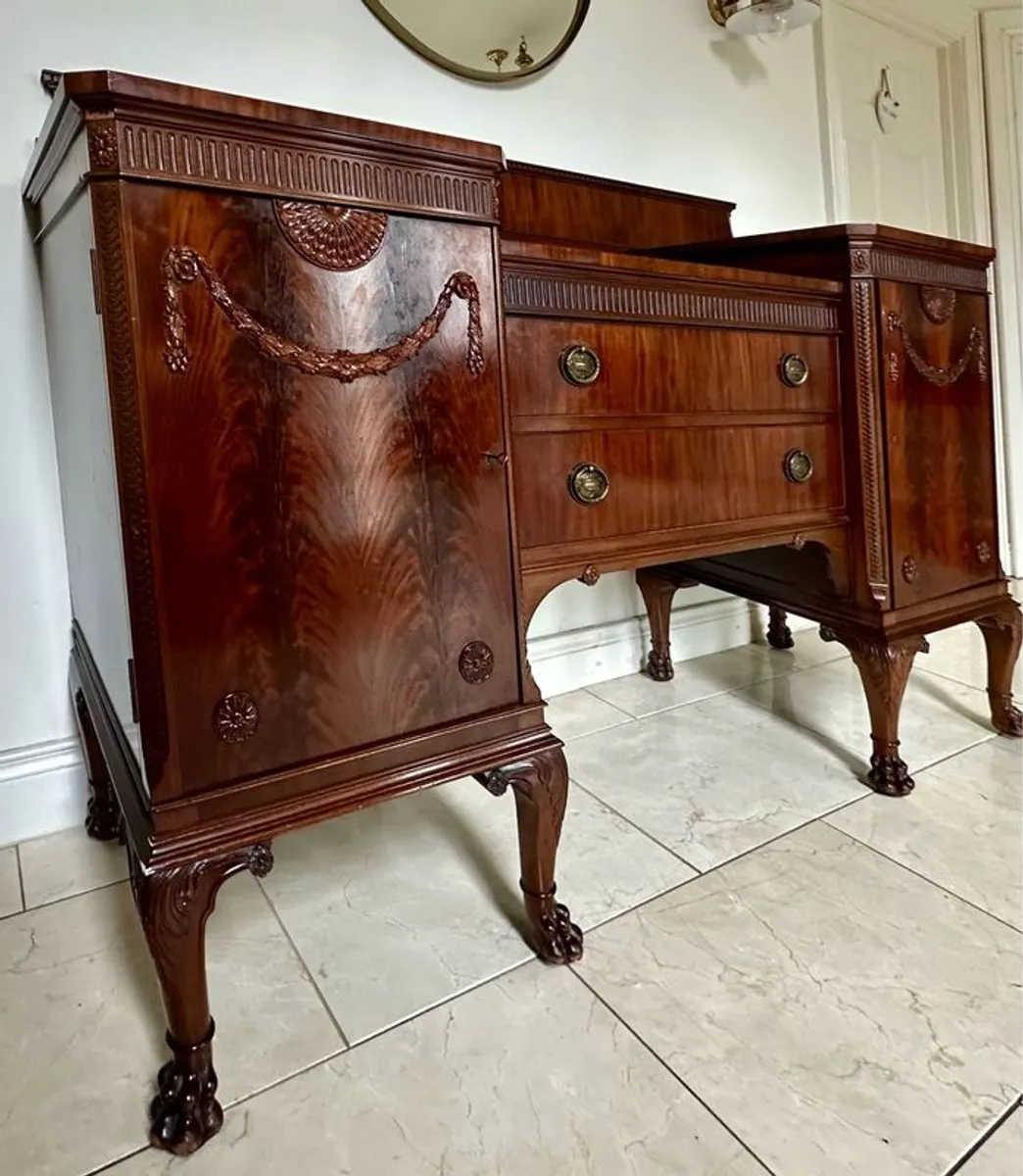 Antique Large Mahogany Sideboard - Image 3