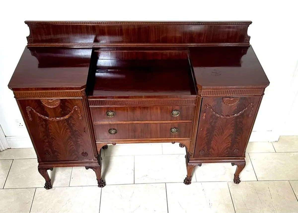 Antique Large Mahogany Sideboard - Image 4