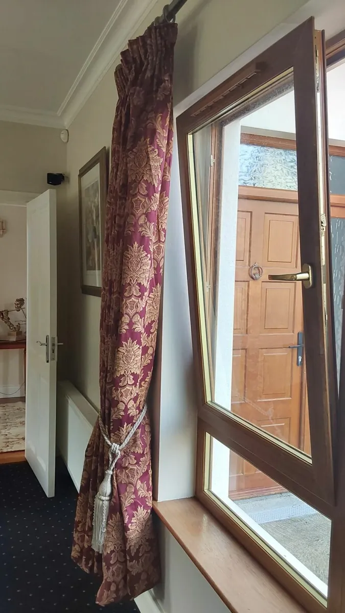 Brocade Curtains Lined Full Length - Image 3