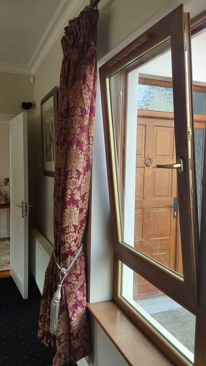 Brocade Curtains Lined Full Length - Image 1